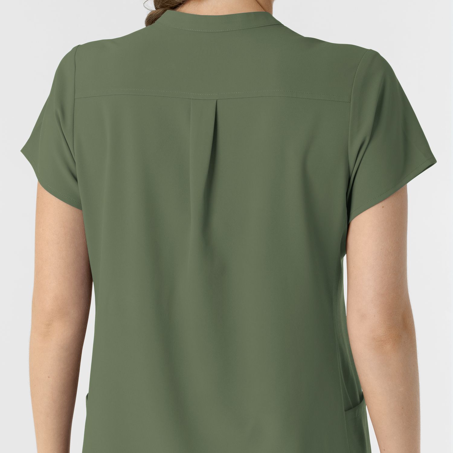 Casacca donna 6734 scollo alla coreana olive