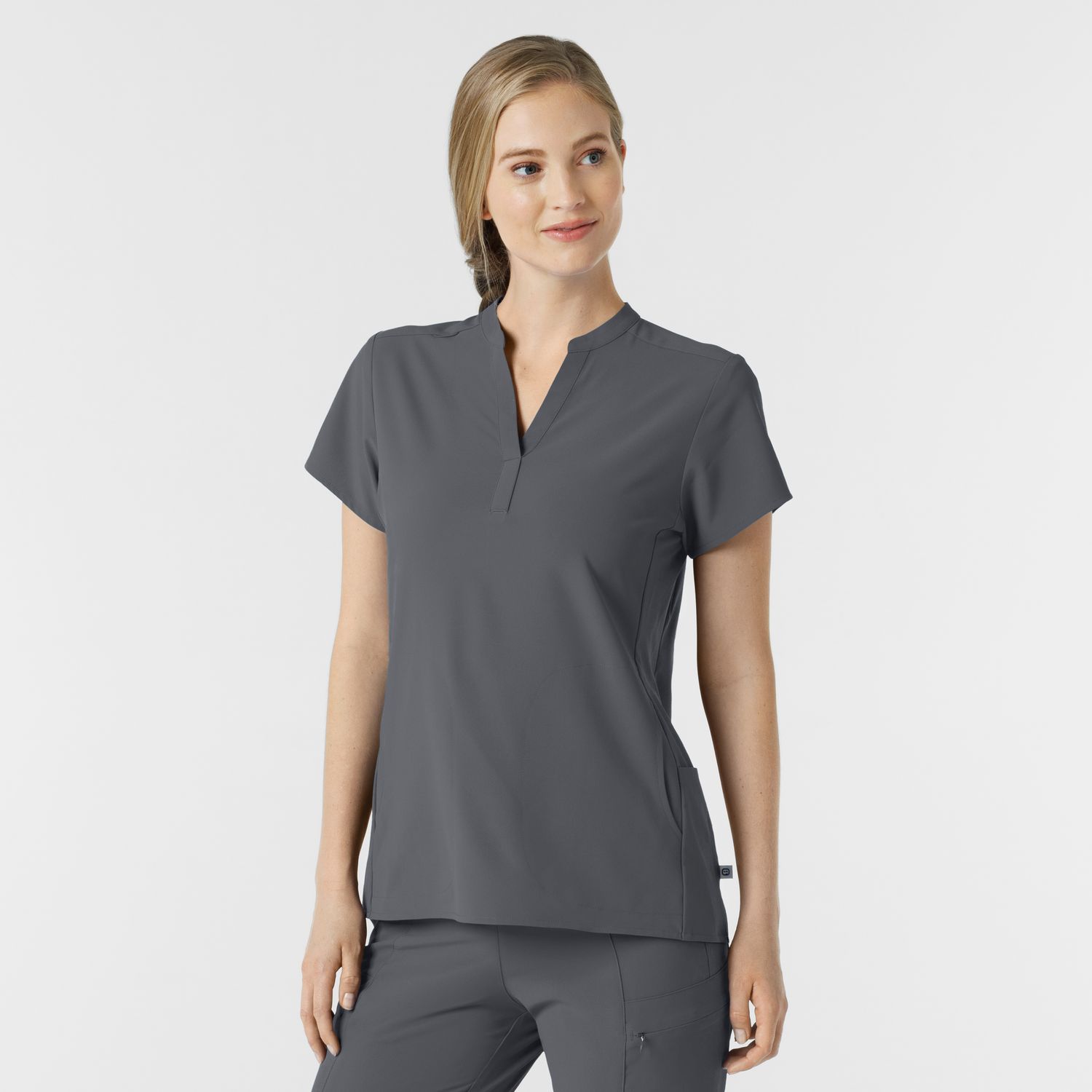 Casacca donna 6734 scollo alla coreana pewter