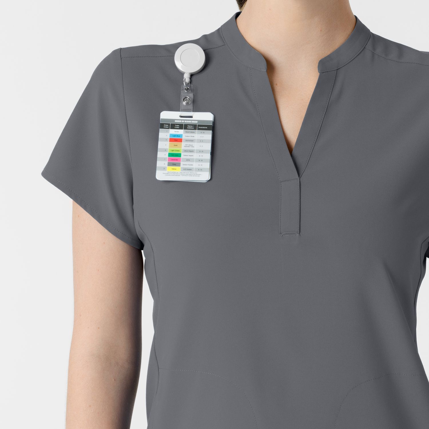 Casacca donna 6734 scollo alla coreana pewter