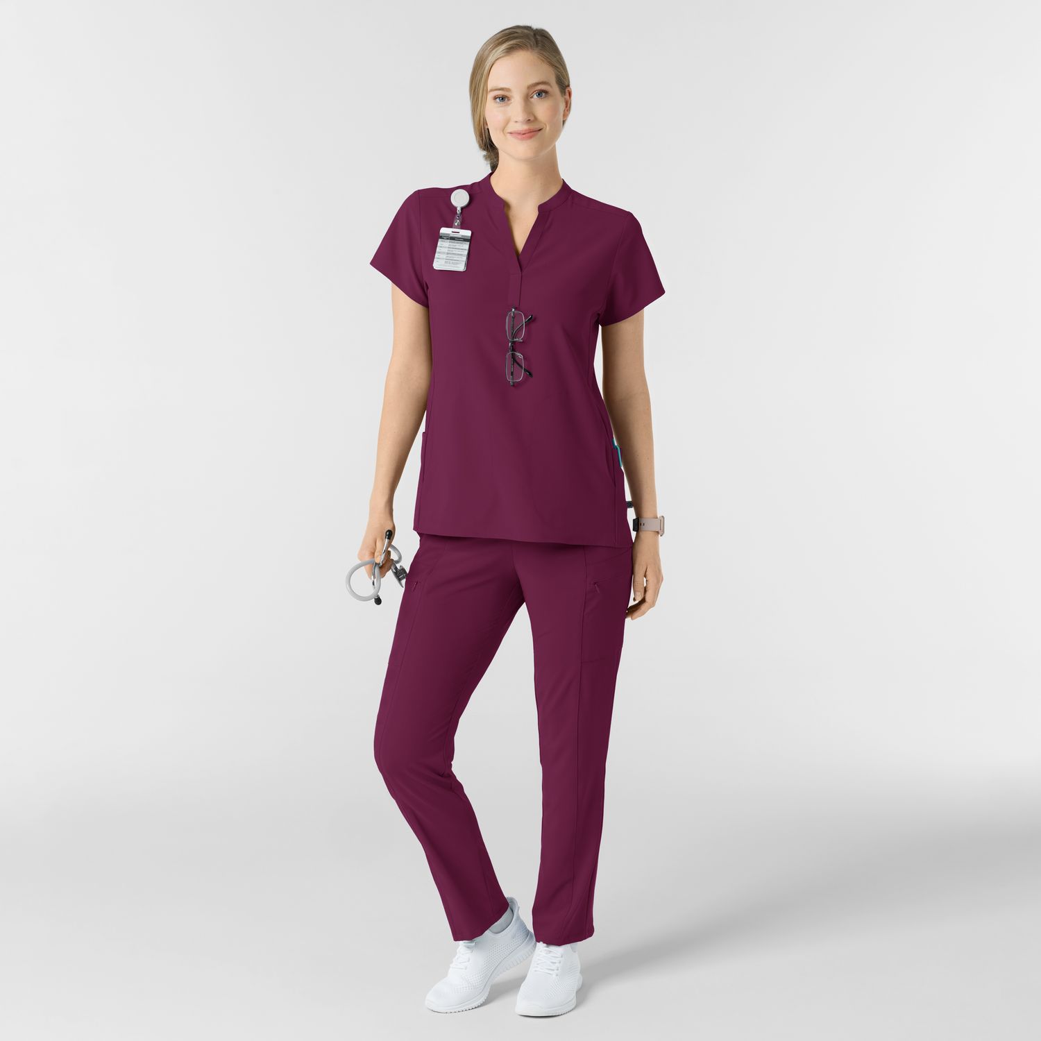 Casacca donna 6734 scollo alla coreana wine