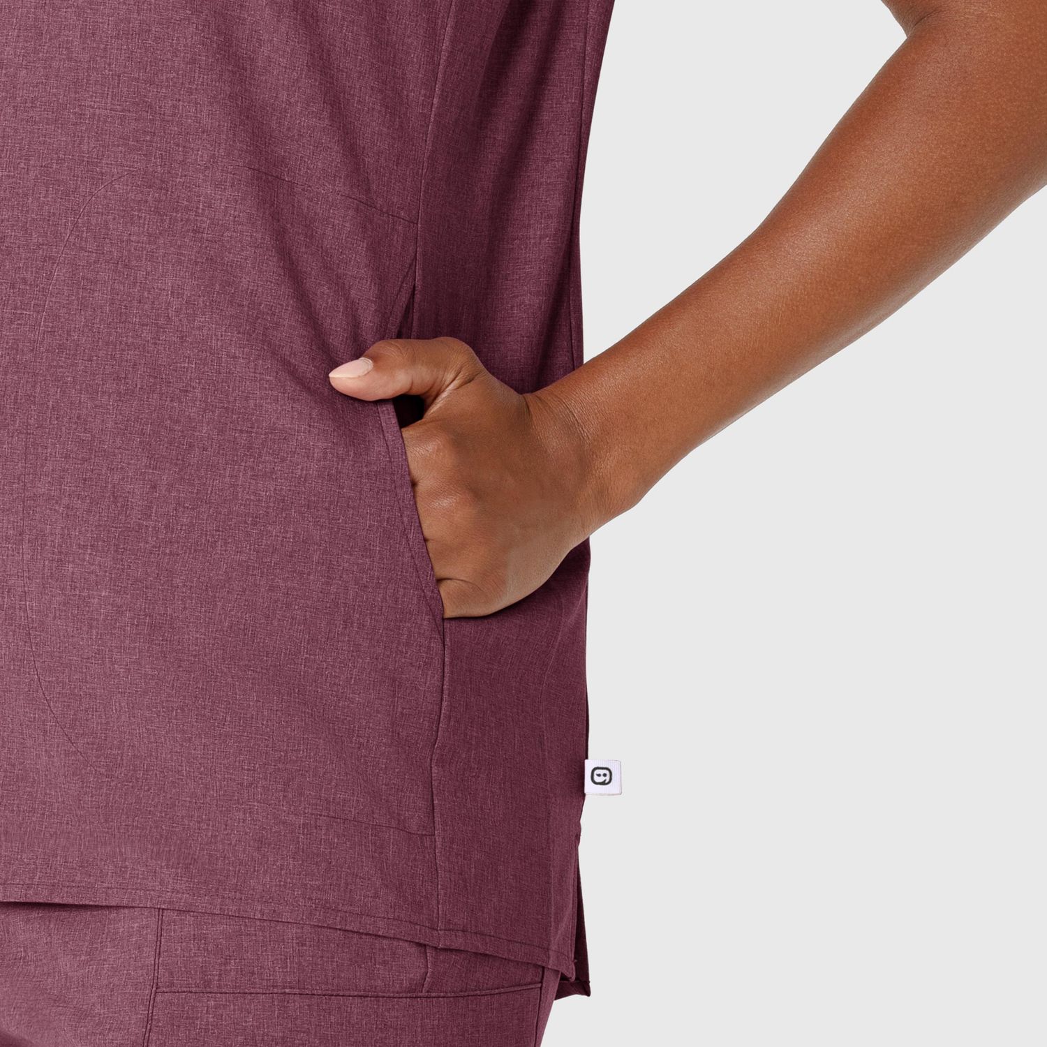 Casacca donna 6734 scollo alla coreana wine heather