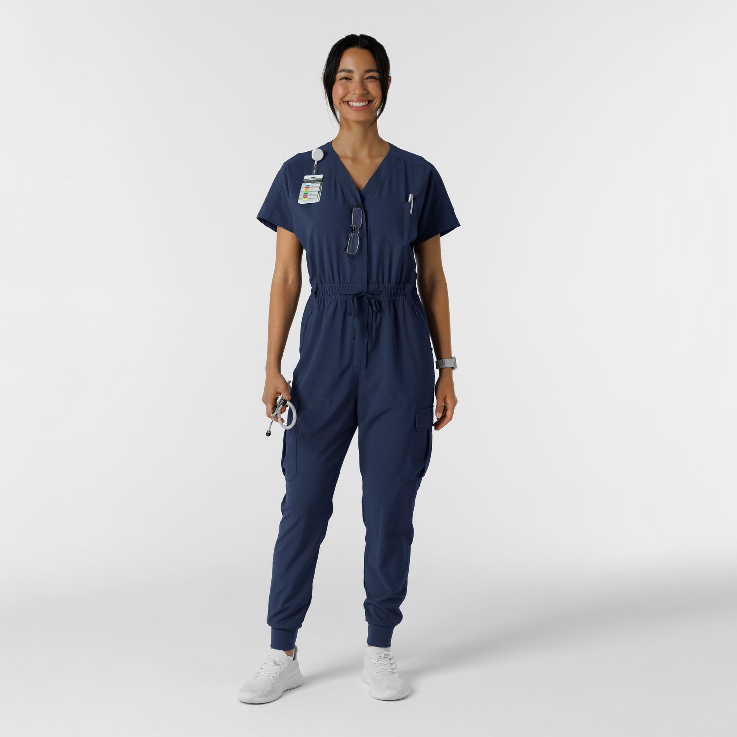 Tuta donna 3234 zip navy blue