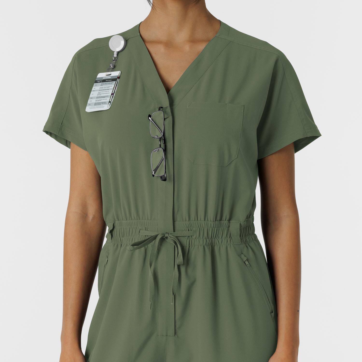 Tuta donna 3234 zip olive