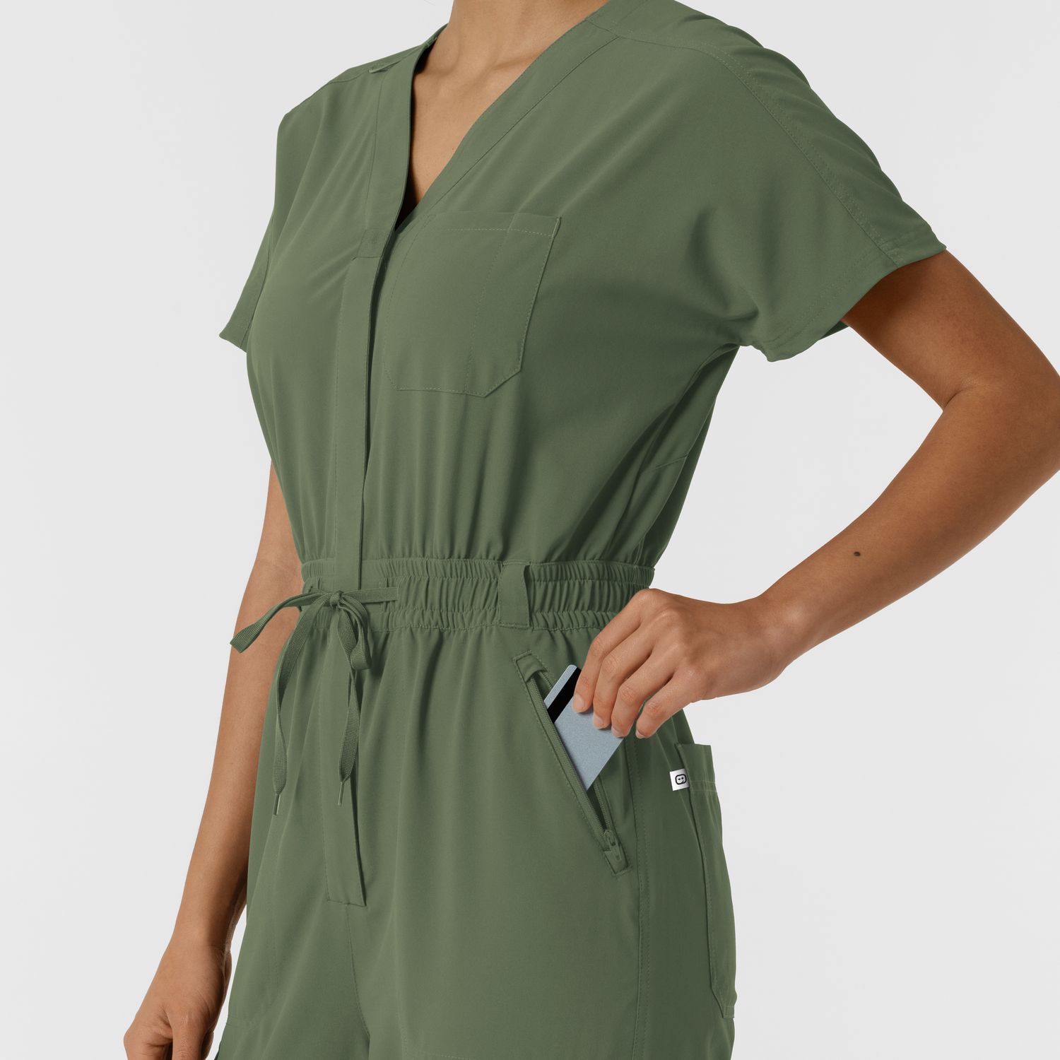 Tuta donna 3234 zip olive