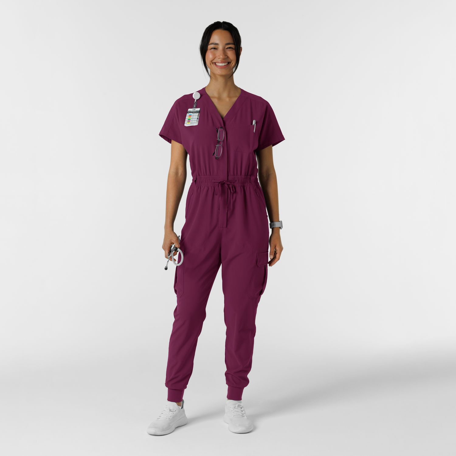 Tuta donna 3234 zip wine