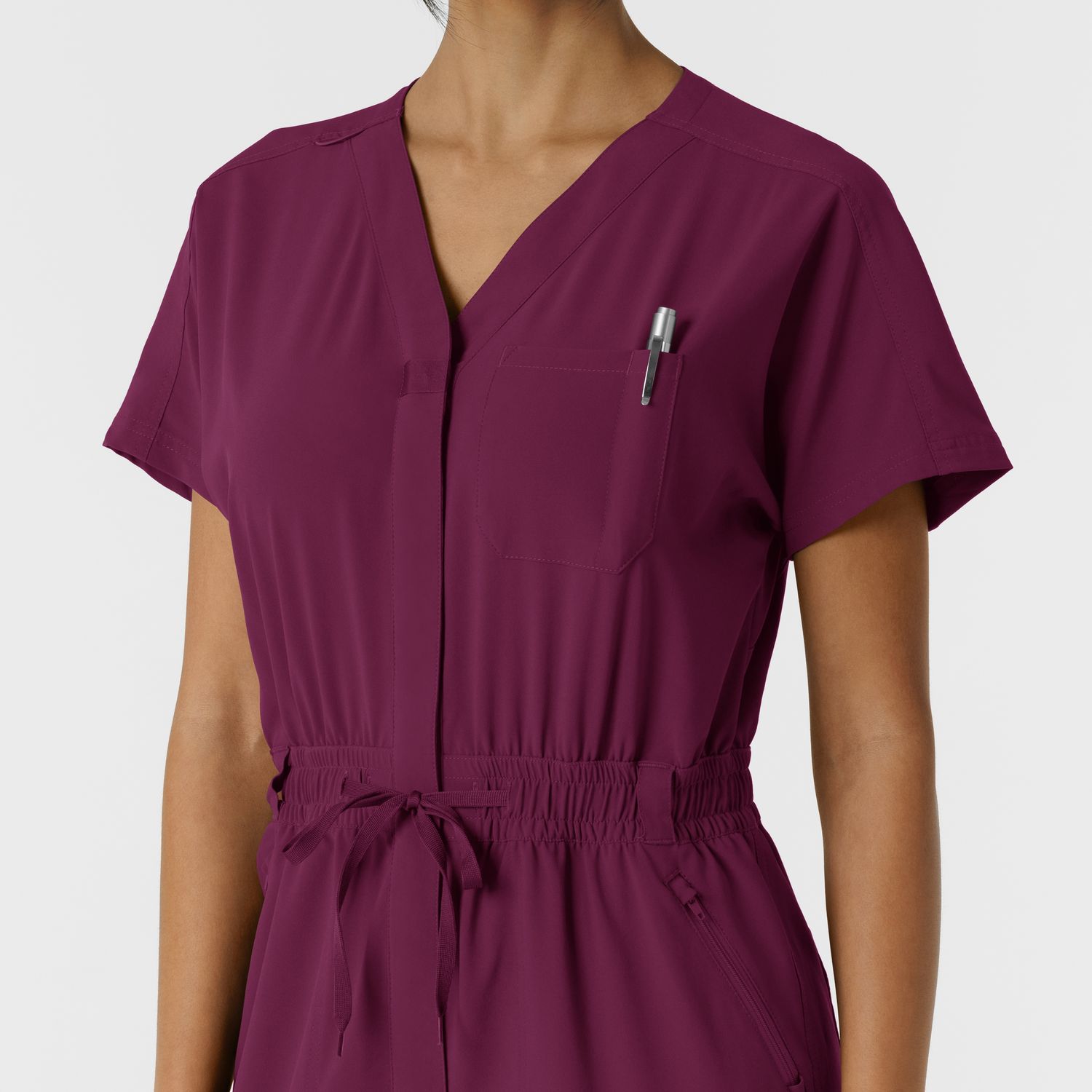 Tuta donna 3234 zip wine