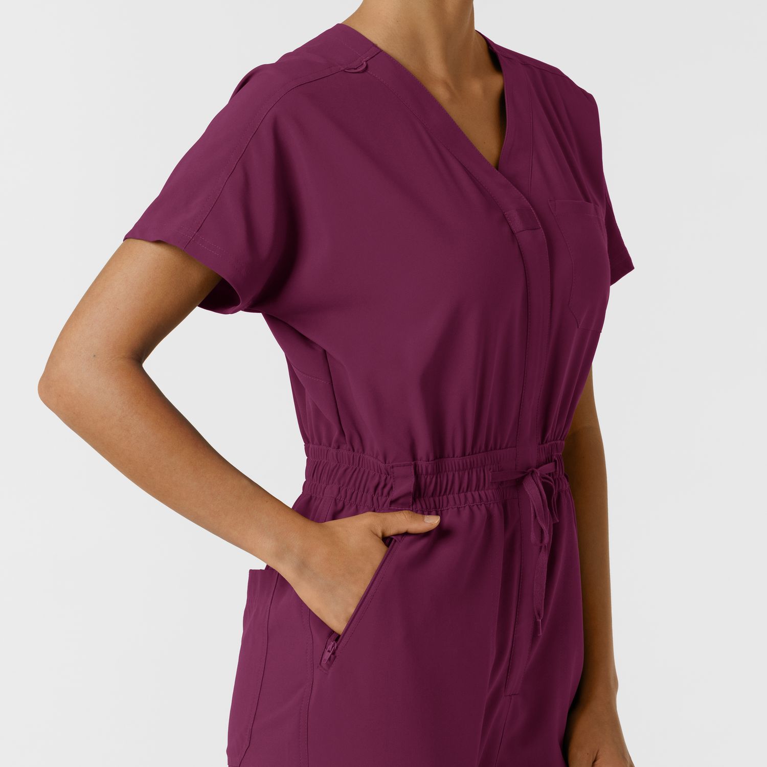 Tuta donna 3234 zip wine