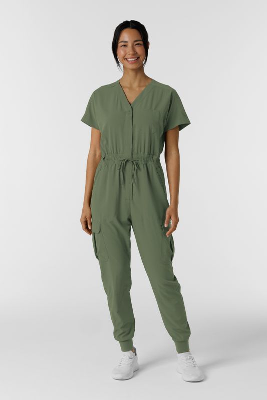 Tuta donna 3234 zip olive