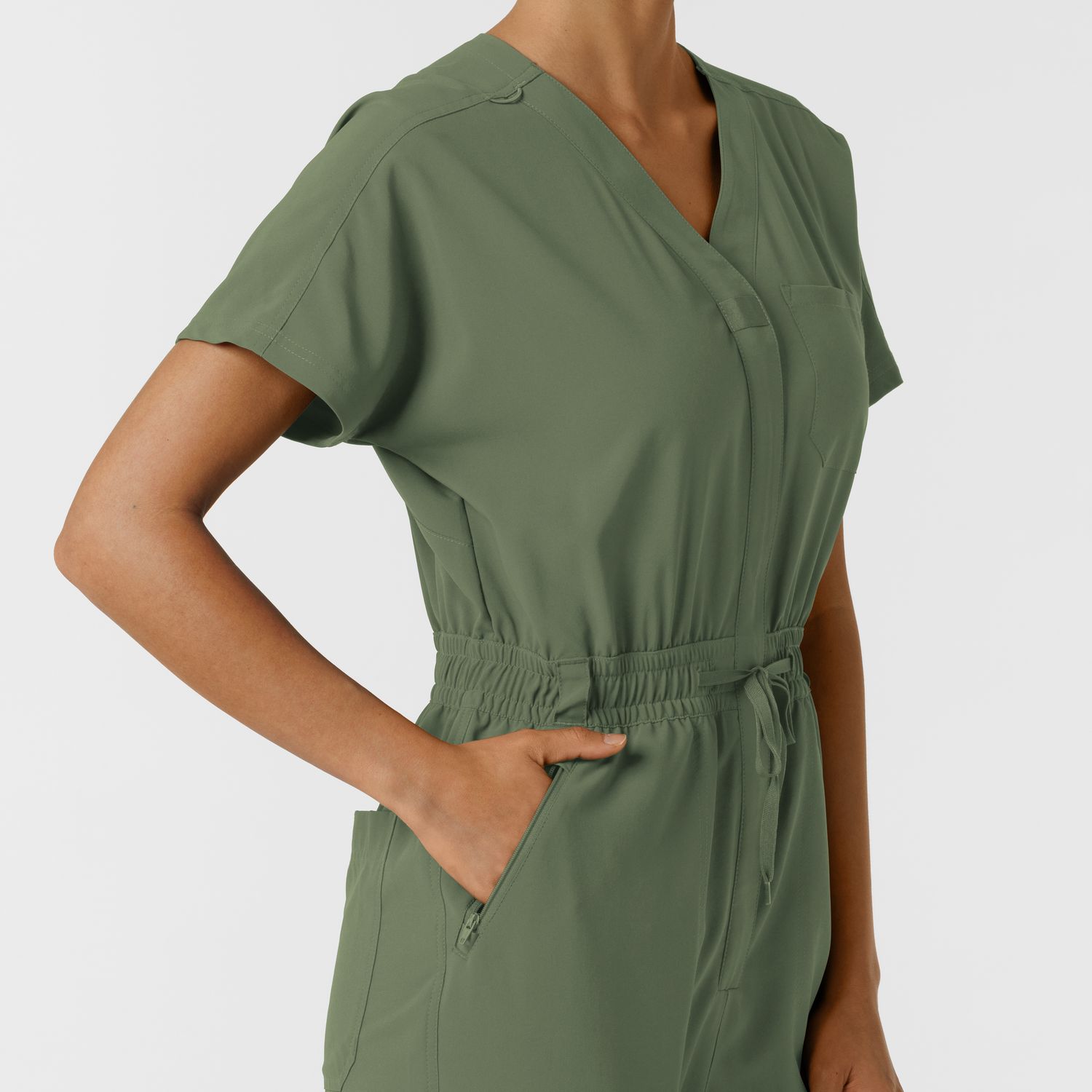 Tuta donna 3234 zip olive