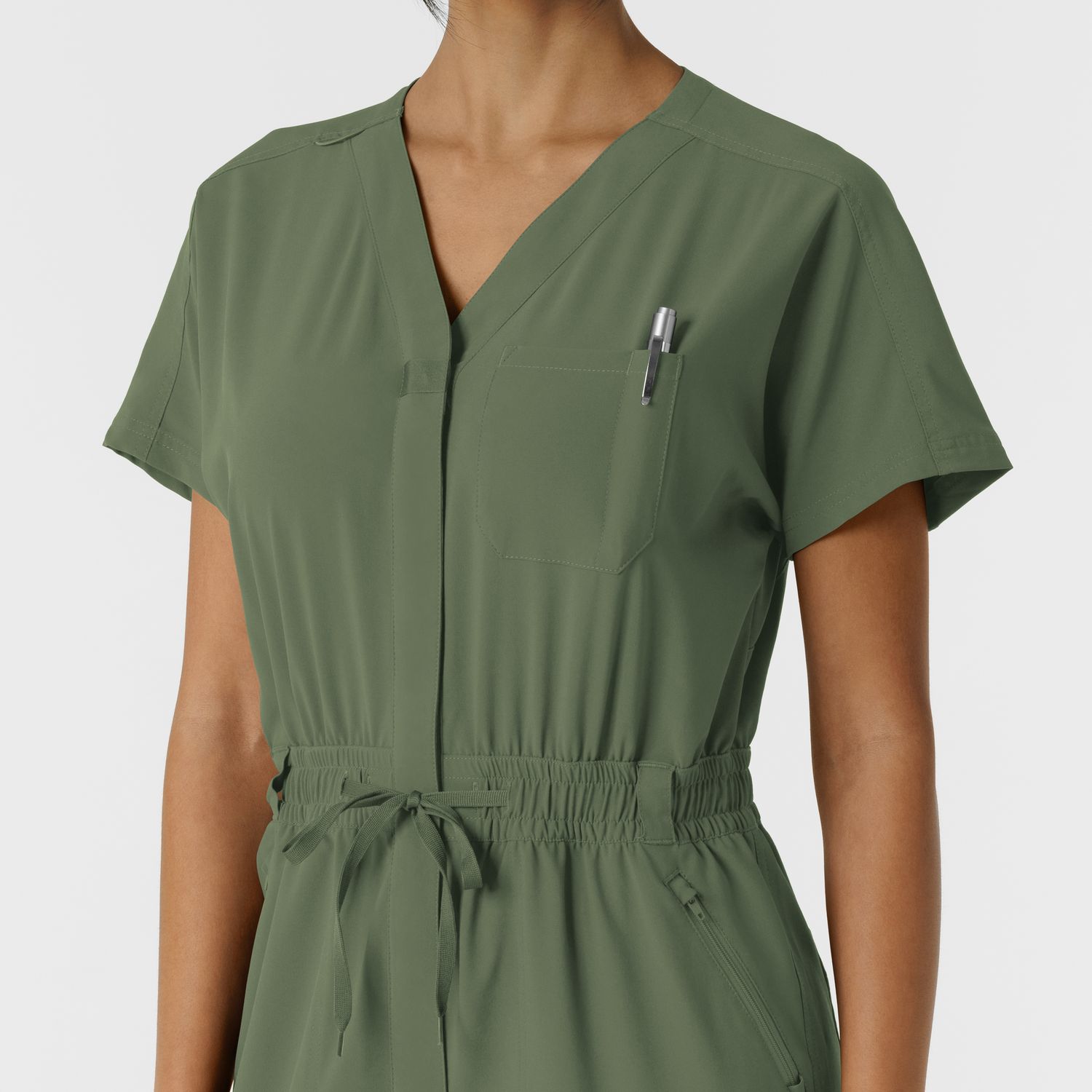 Tuta donna 3234 zip olive