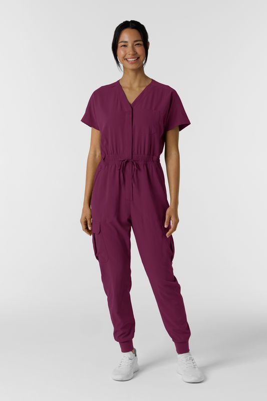 Tuta donna 3234 zip wine
