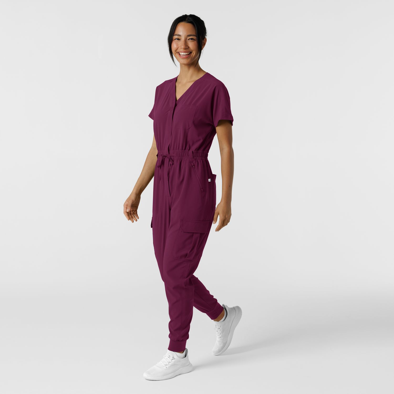 Tuta donna 3234 zip wine