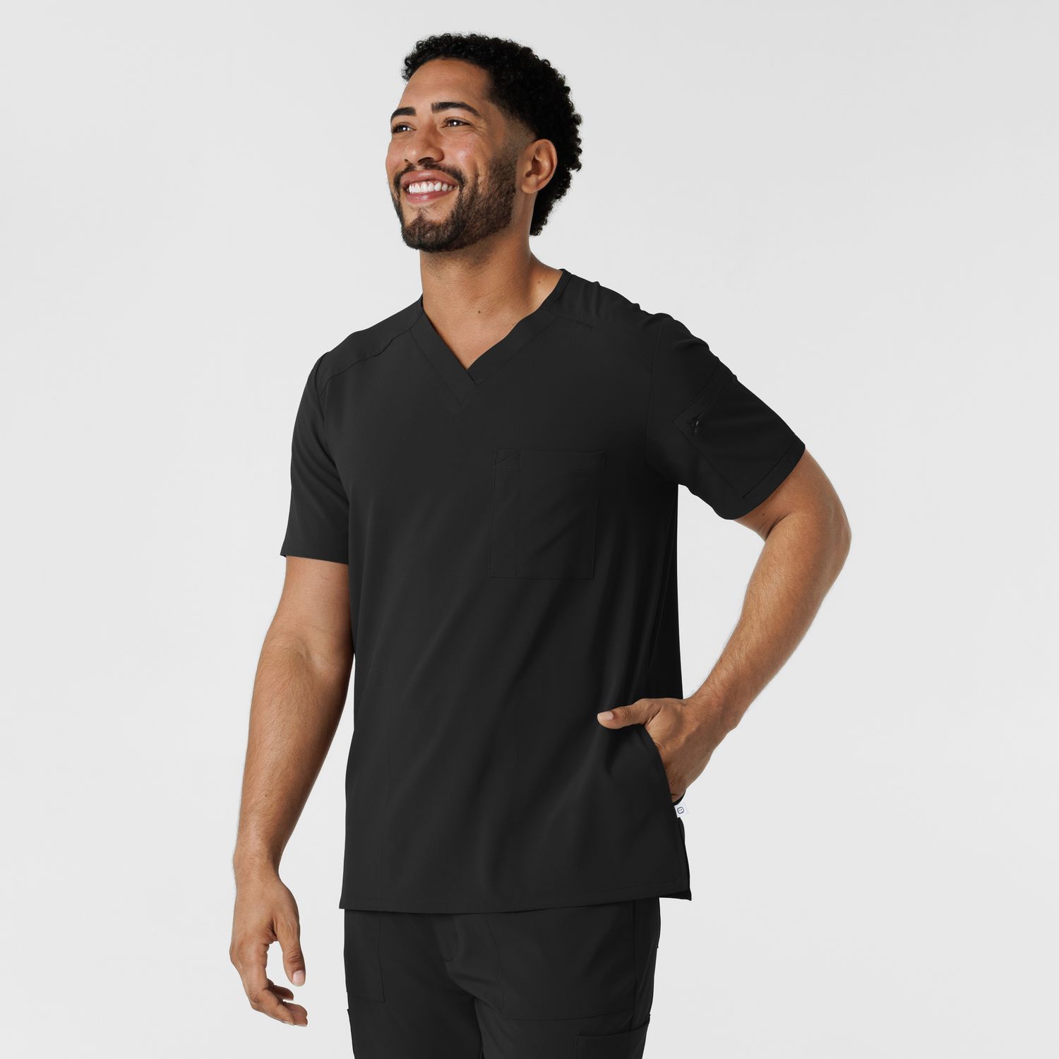 Casacca uomo 6834 scollo a V black NOVITA&#39; 2025