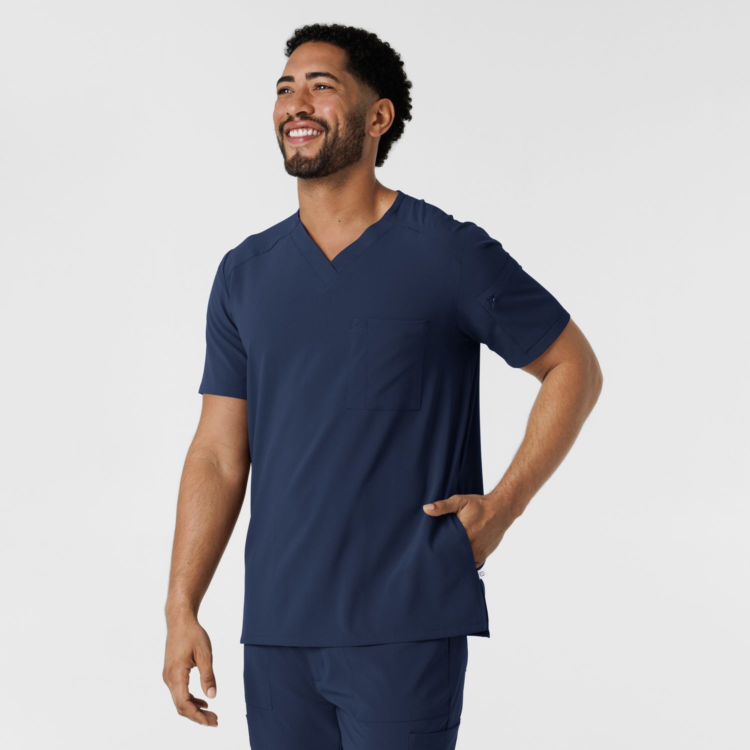 Casacca uomo 6834 scollo a V navy blue NOVITA&#39; 2025
