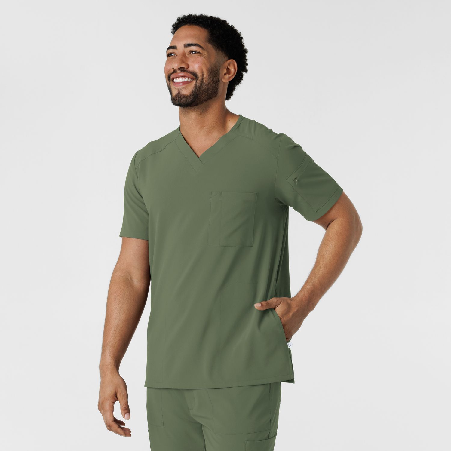 Casacca uomo 6834 scollo a V olive NOVITA&#39; 2025