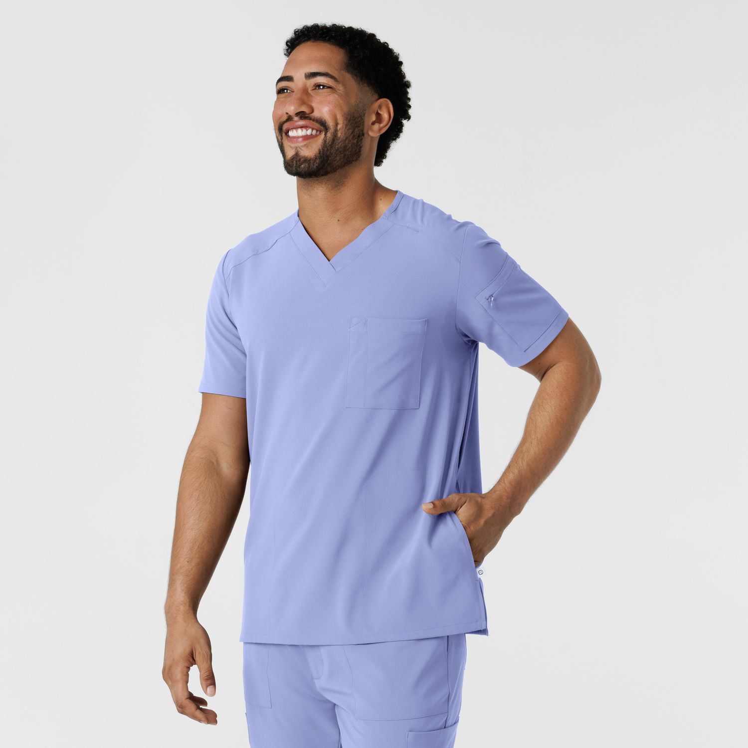 Casacca uomo 6834 scollo a V ceil blue NOVITA&#39; 2025