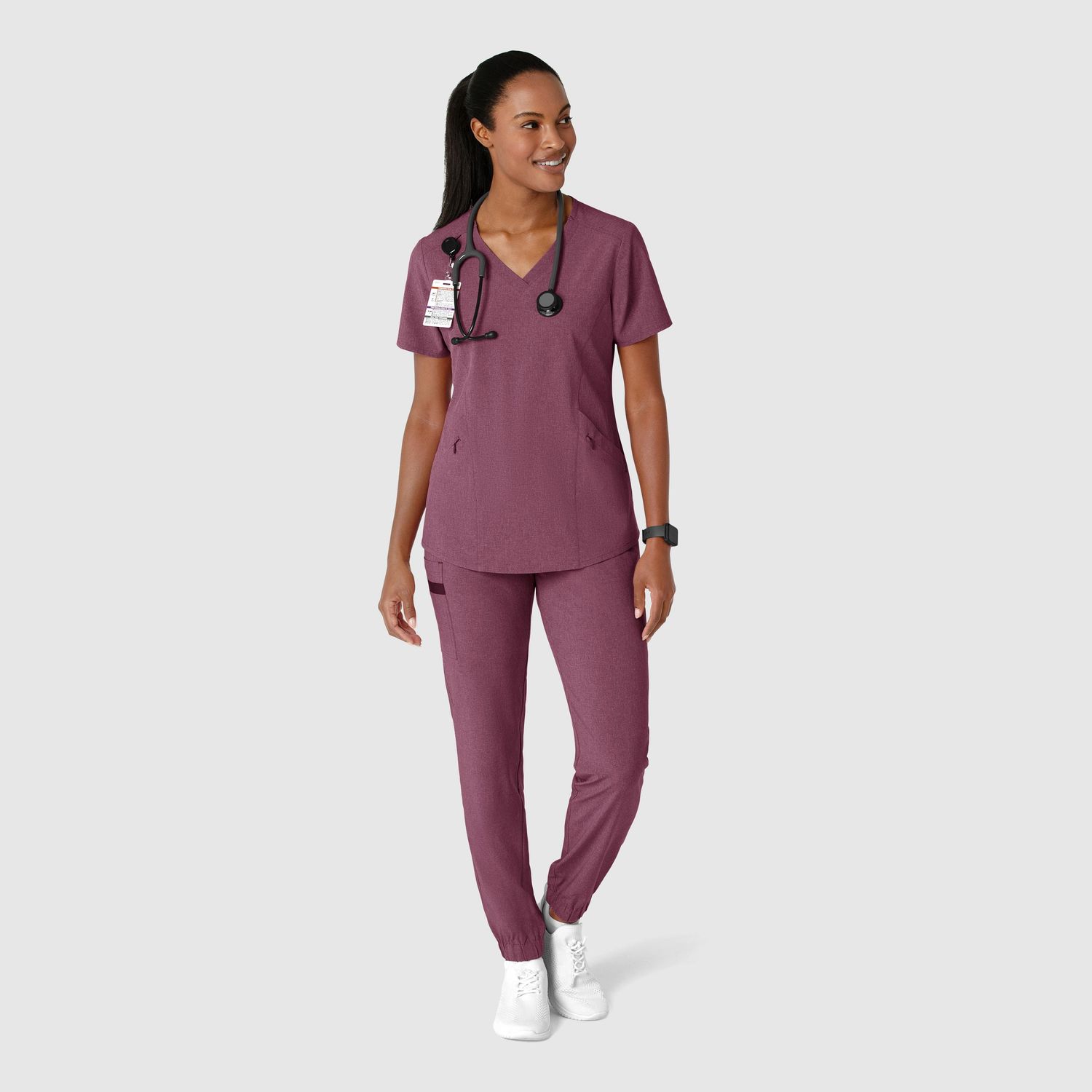 Pantalone donna 5234 jogger wine heather