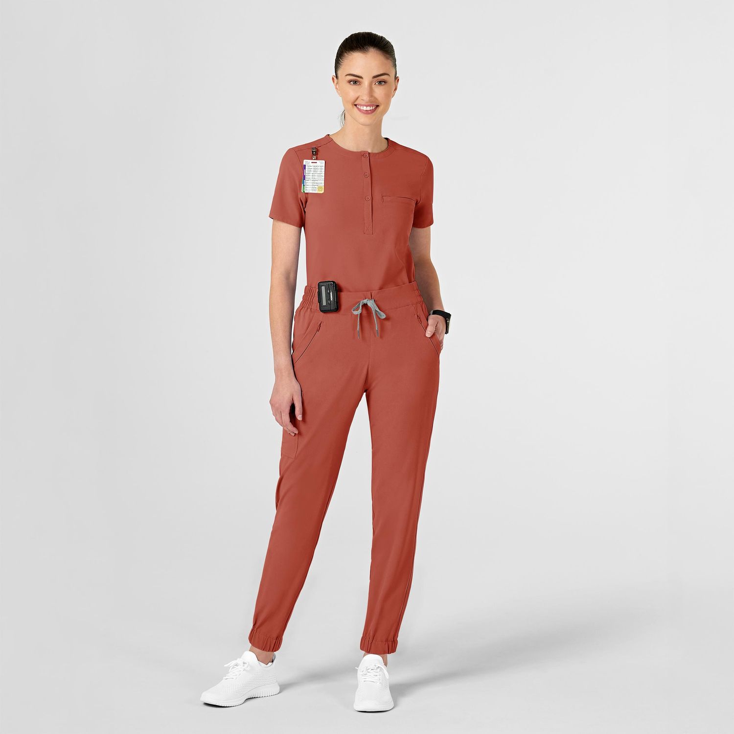 Pantalone donna 5234 jogger mineral red