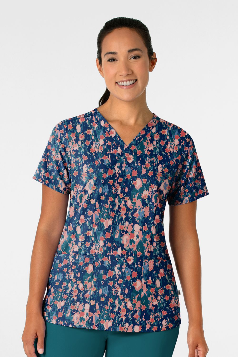 Casacca donna 6657 scollo a V FLOWER SHOWER