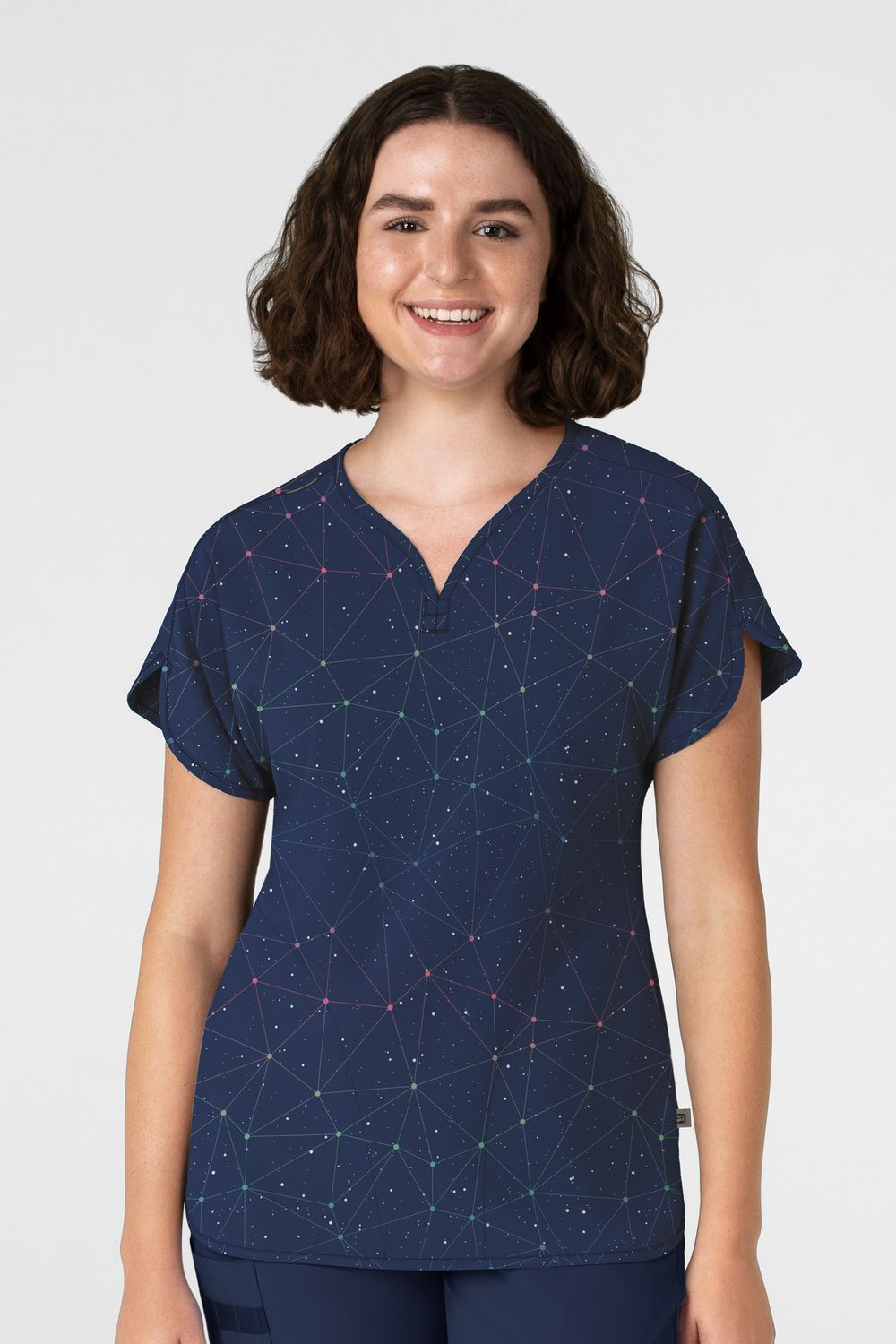 Casacca 6267 scollo a Y Astro Map Navy