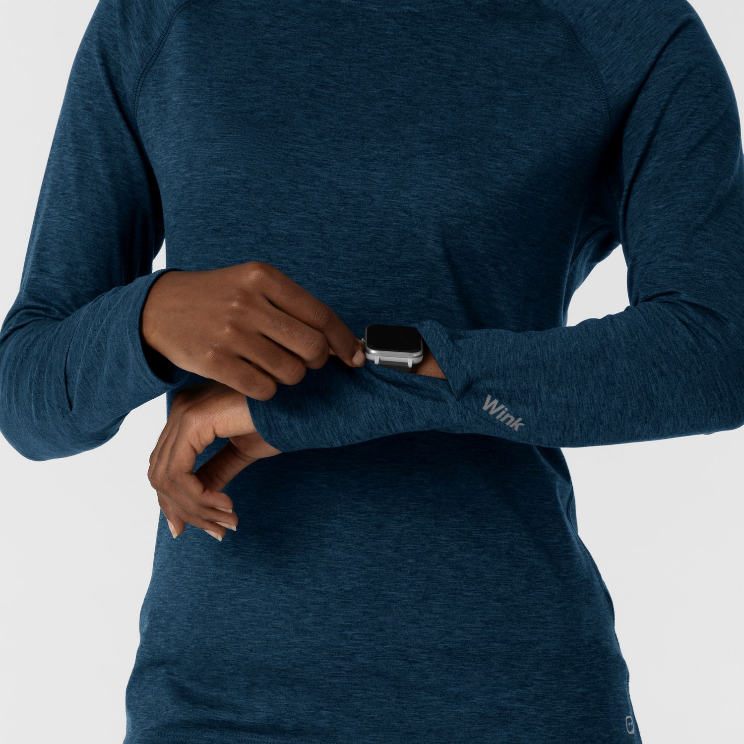 Maglia Setosa manica lunga con finestra royal heather