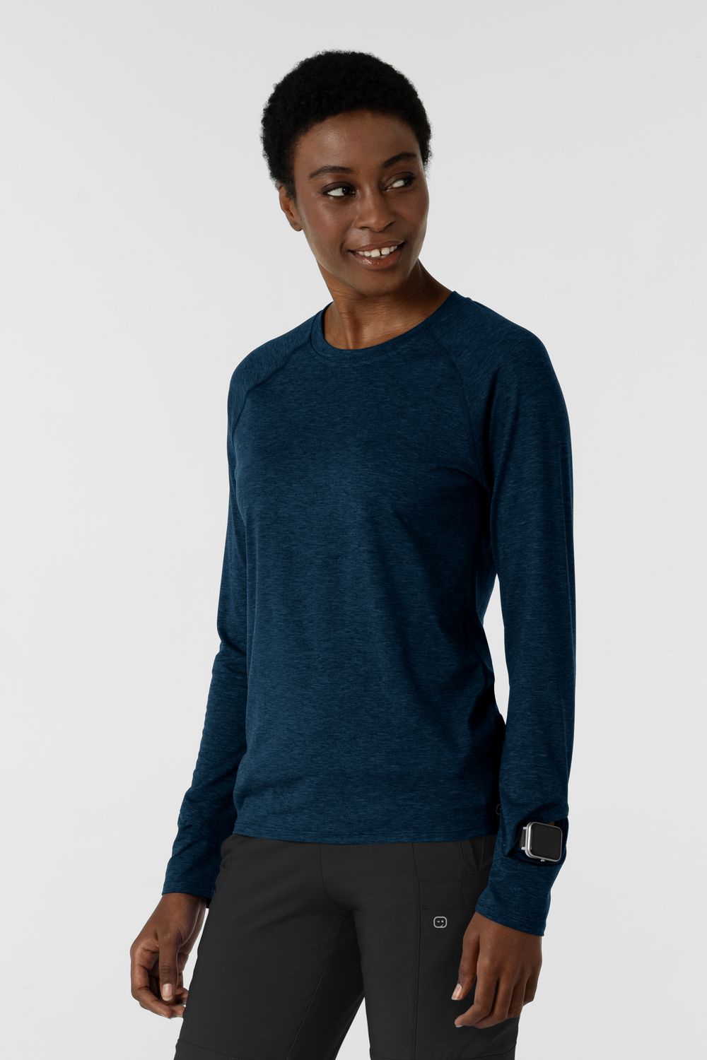 Maglia Setosa manica lunga con finestra royal heather