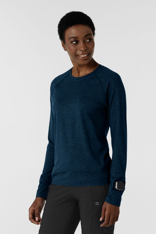 Maglia Setosa manica lunga con finestra royal heather