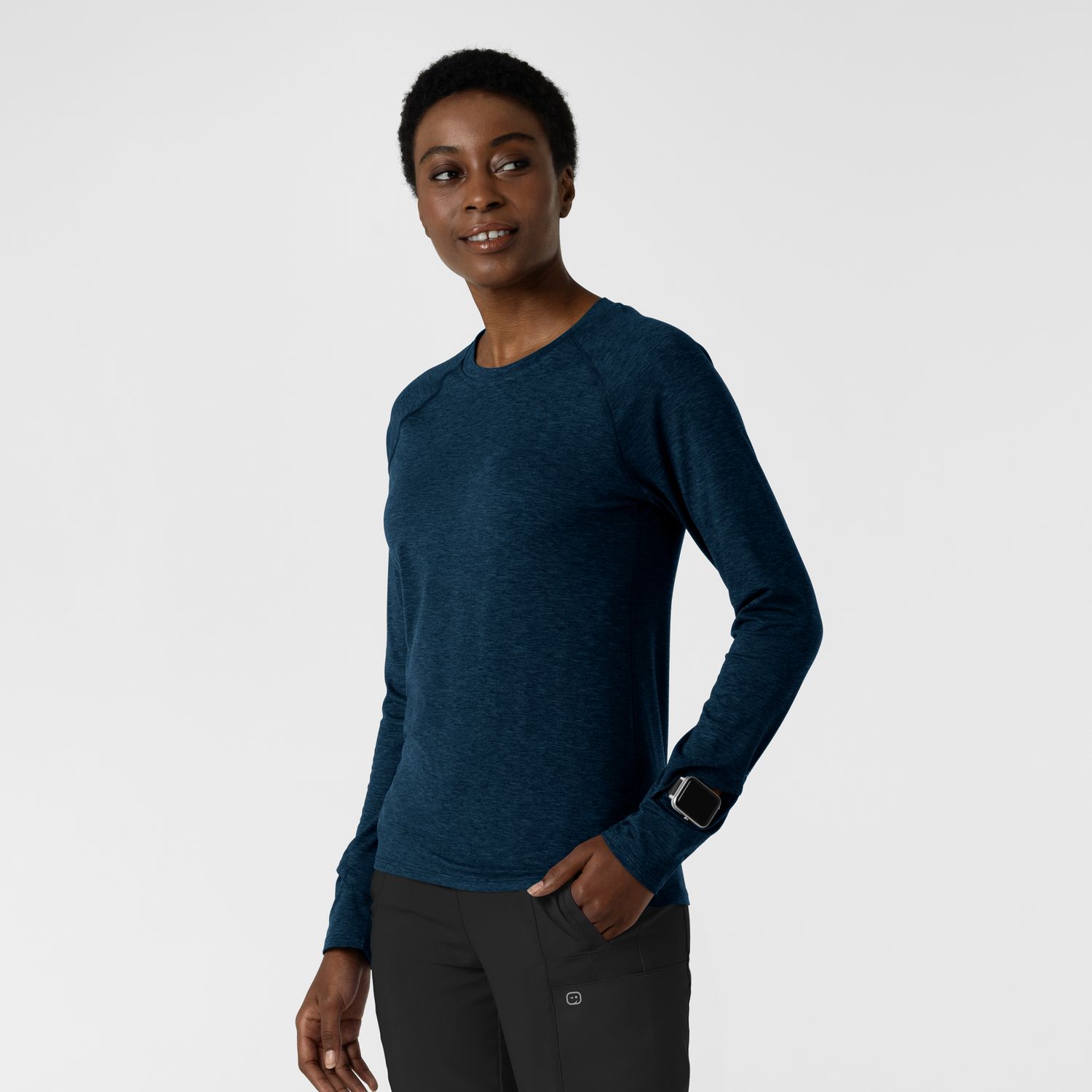 Maglia Setosa manica lunga con finestra royal heather