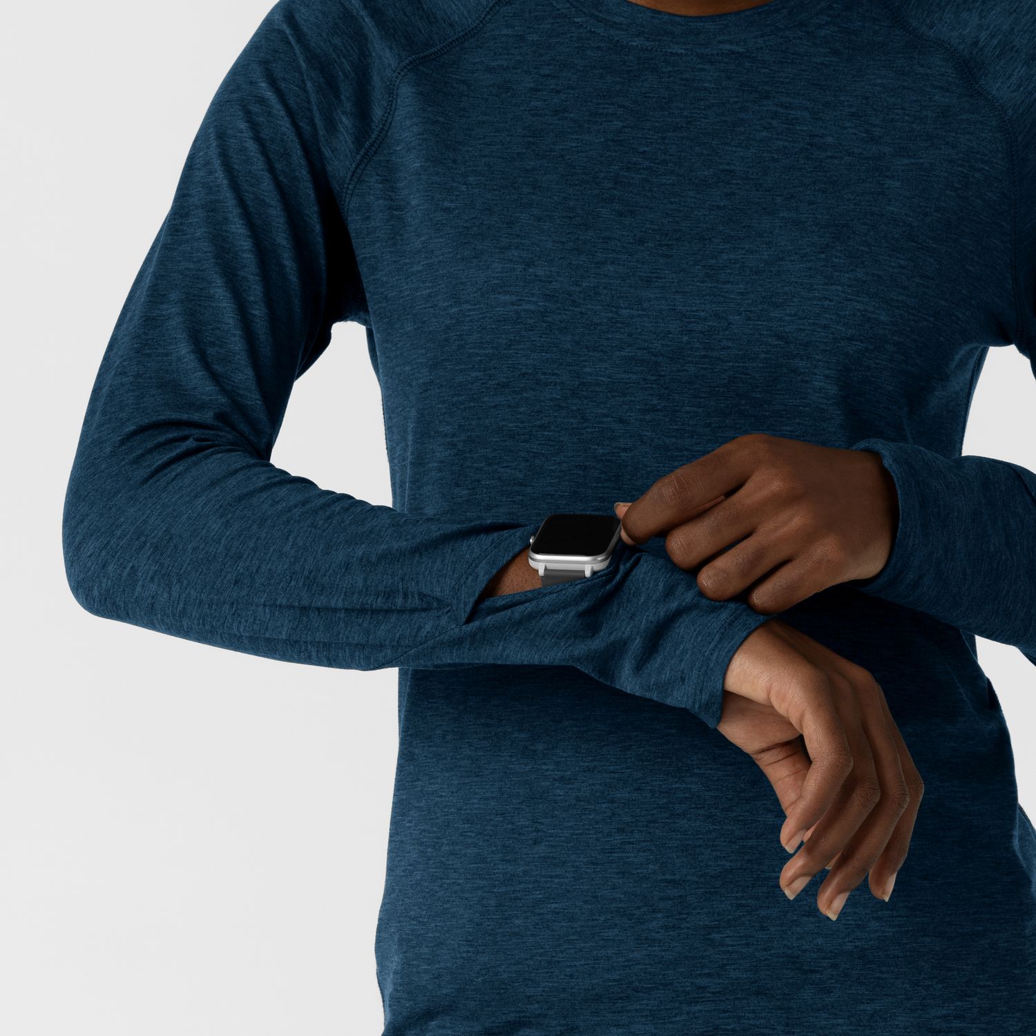 Maglia Setosa manica lunga con finestra royal heather