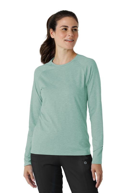Maglia Setosa manica lunga con finestra sky blue heather