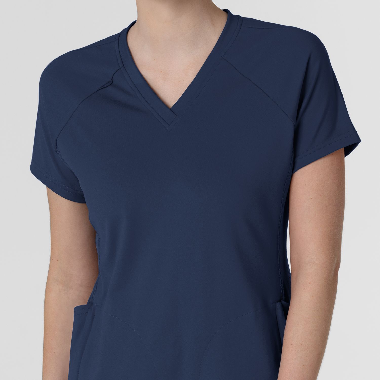 Casacca donna 6259 scollo a V navy blue