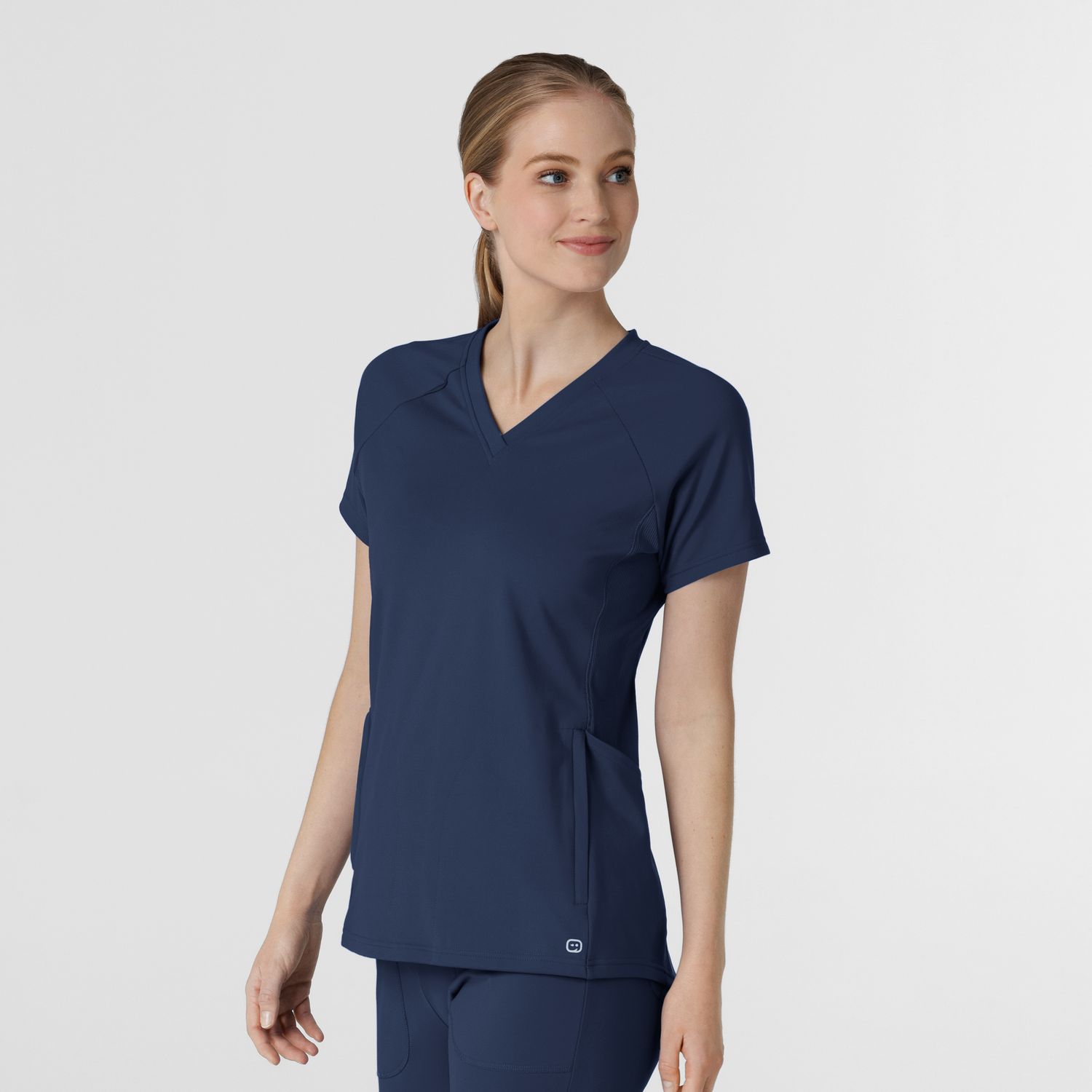Casacca donna 6259 scollo a V navy blue