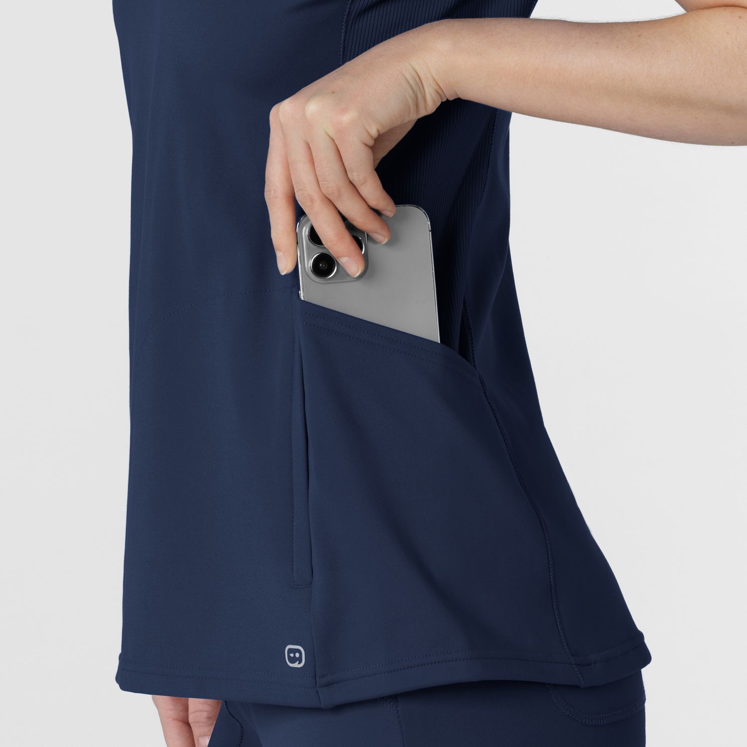 Casacca donna 6259 scollo a V navy blue