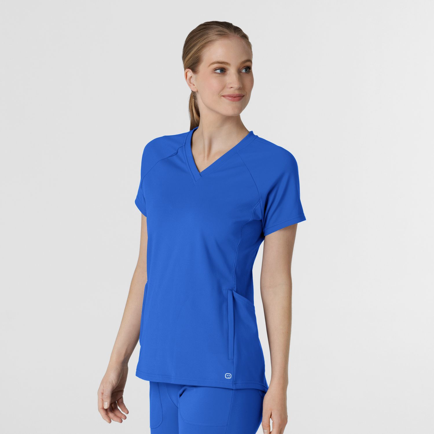 Casacca donna 6259 scollo a V royal blue
