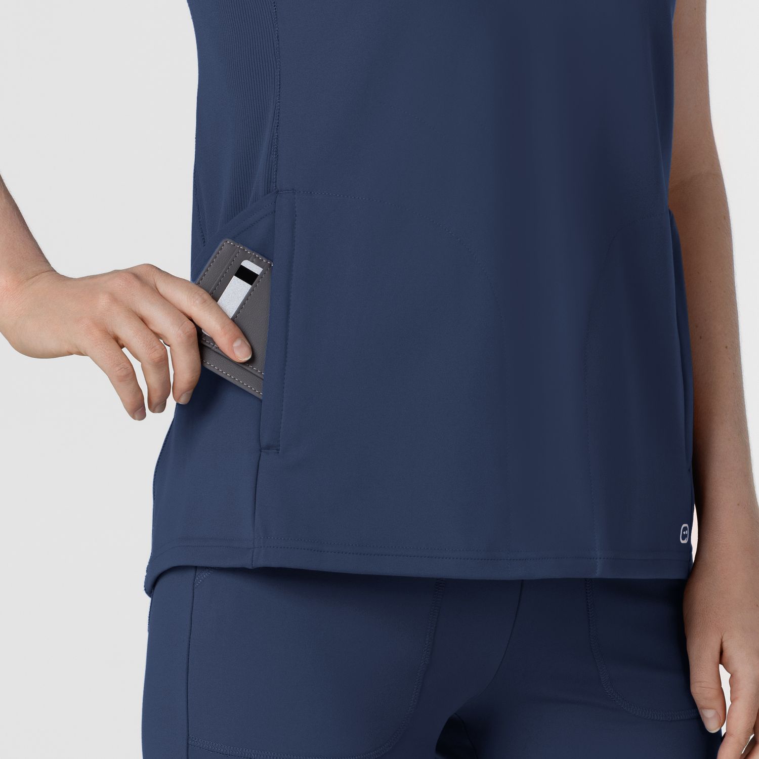 Casacca donna 6259 scollo a V navy blue