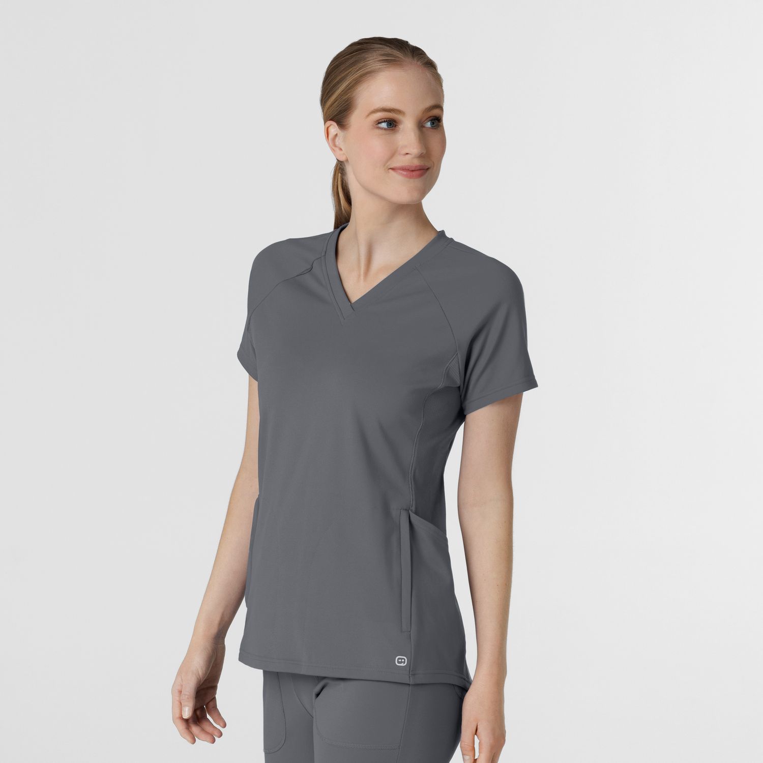 Casacca donna 6259 scollo a V pewter