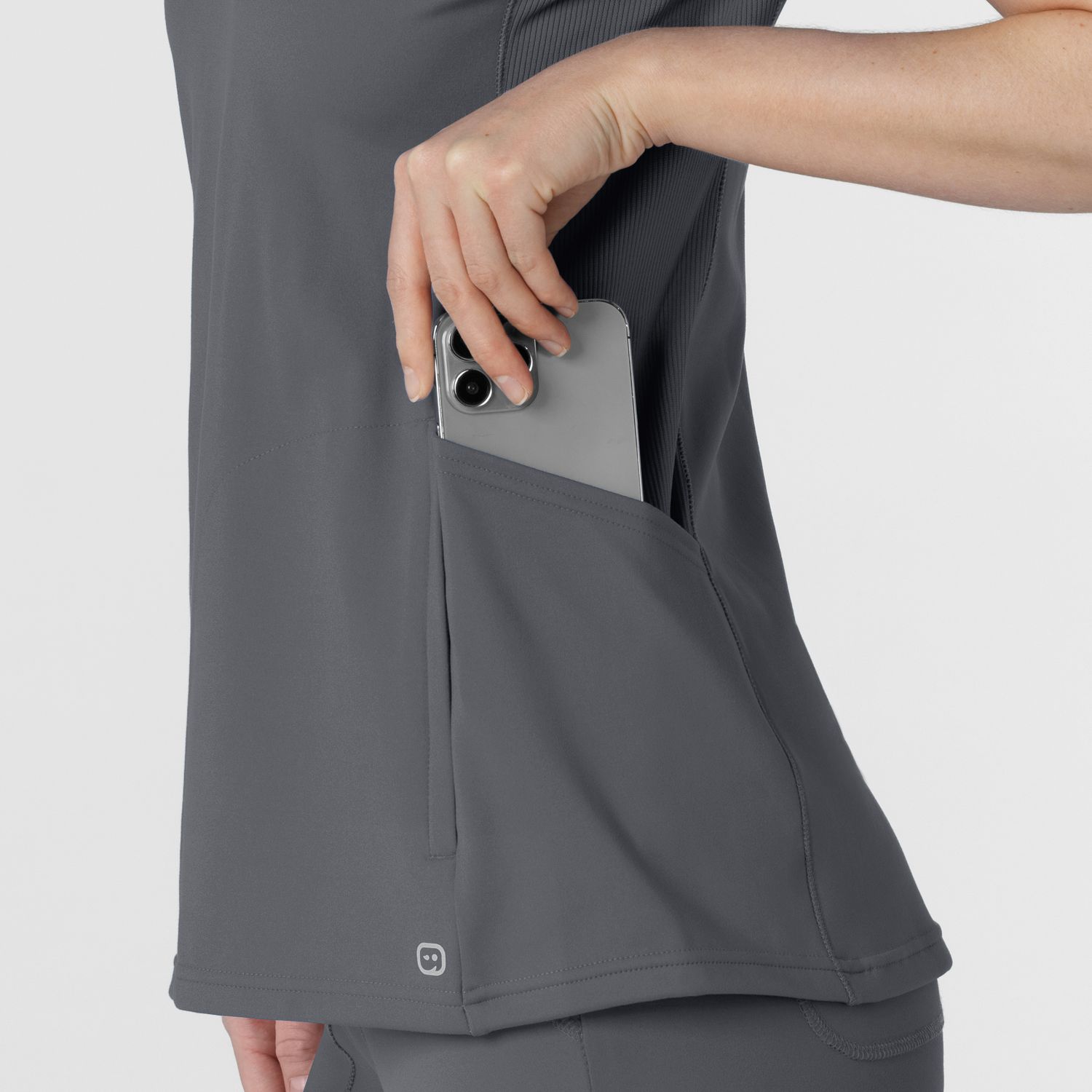 Casacca donna 6259 scollo a V pewter