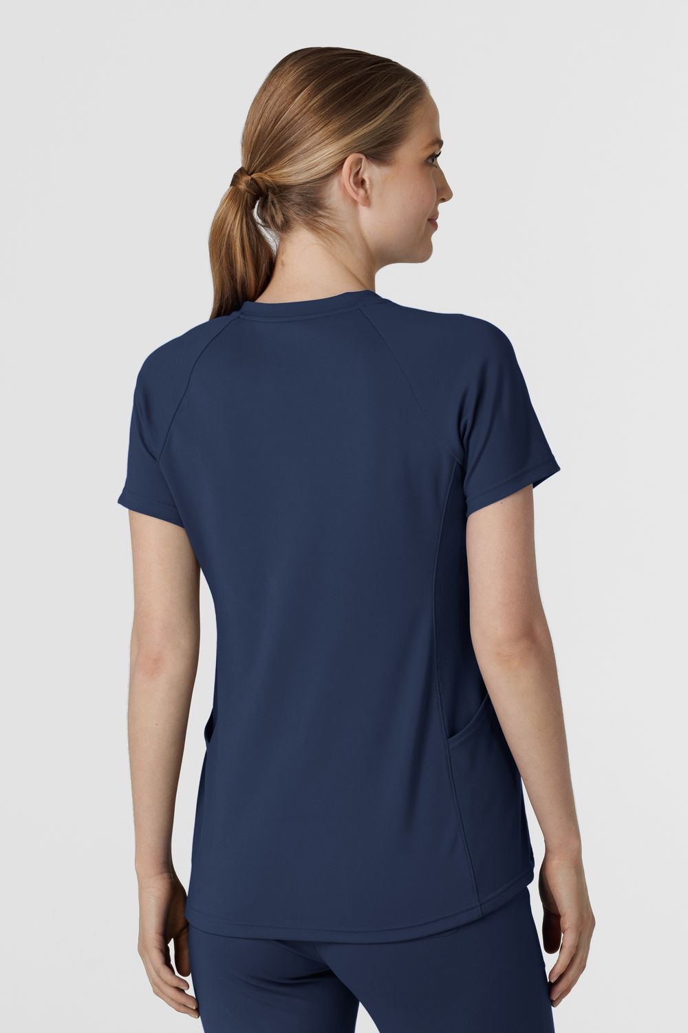 Casacca donna 6259 scollo a V navy blue