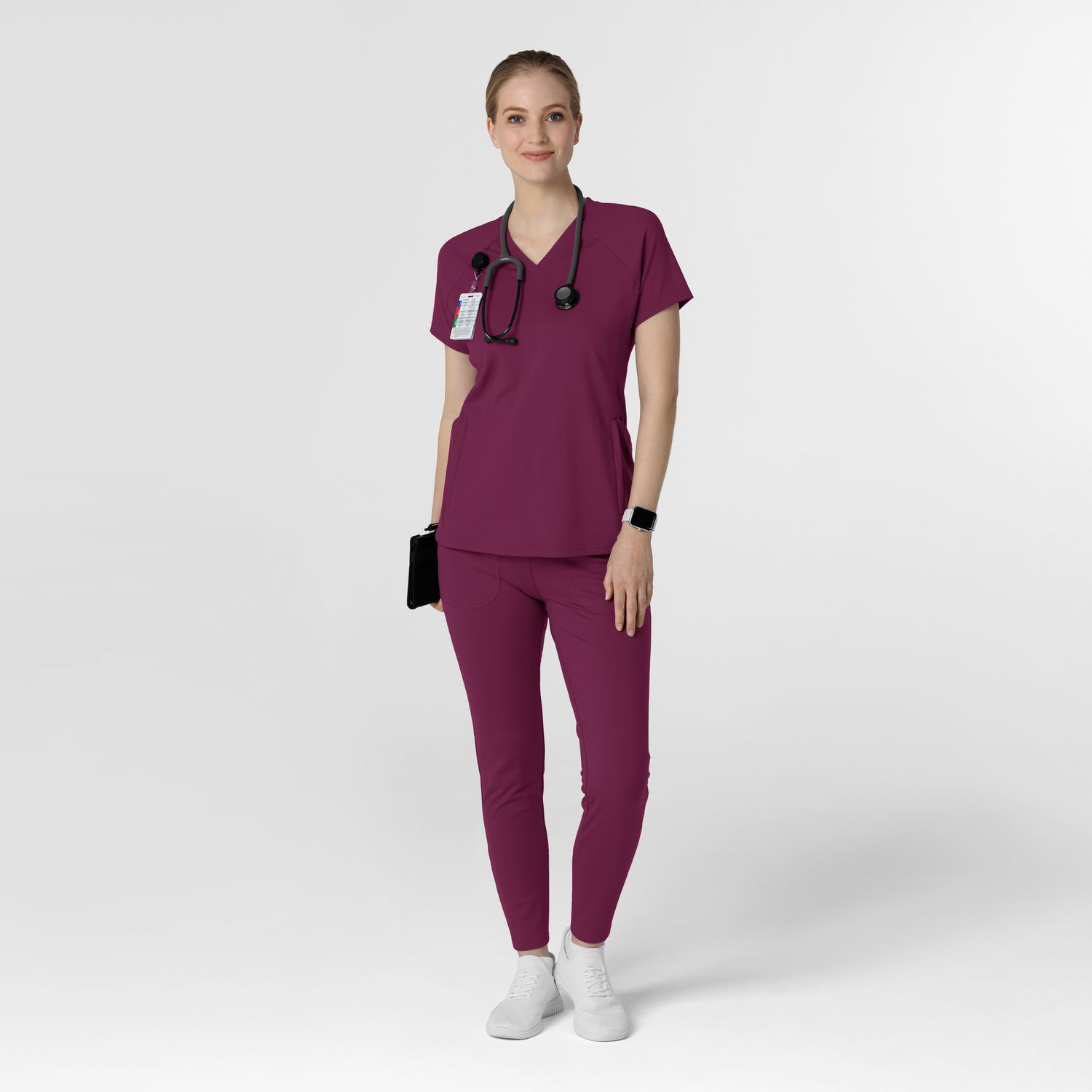 Casacca donna 6259 scollo a V wine