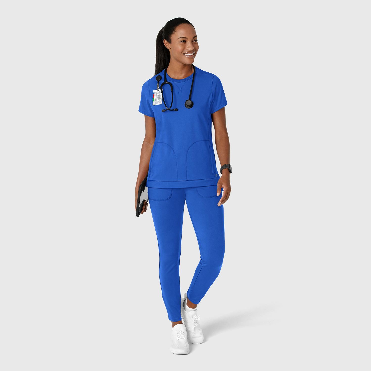 Casacca donna 6359 girocollo royal blue