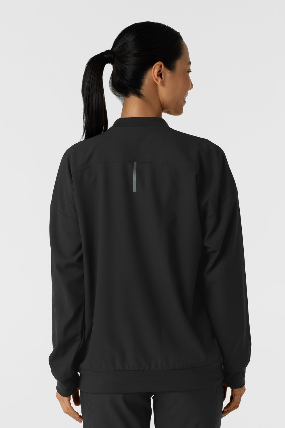 Felpa donna 8066 bomber zip black