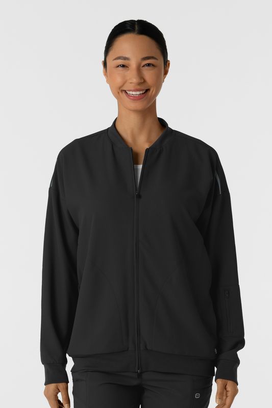 Felpa donna 8066 bomber zip black