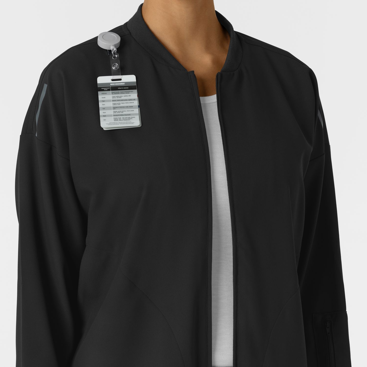 Felpa donna 8066 bomber zip black