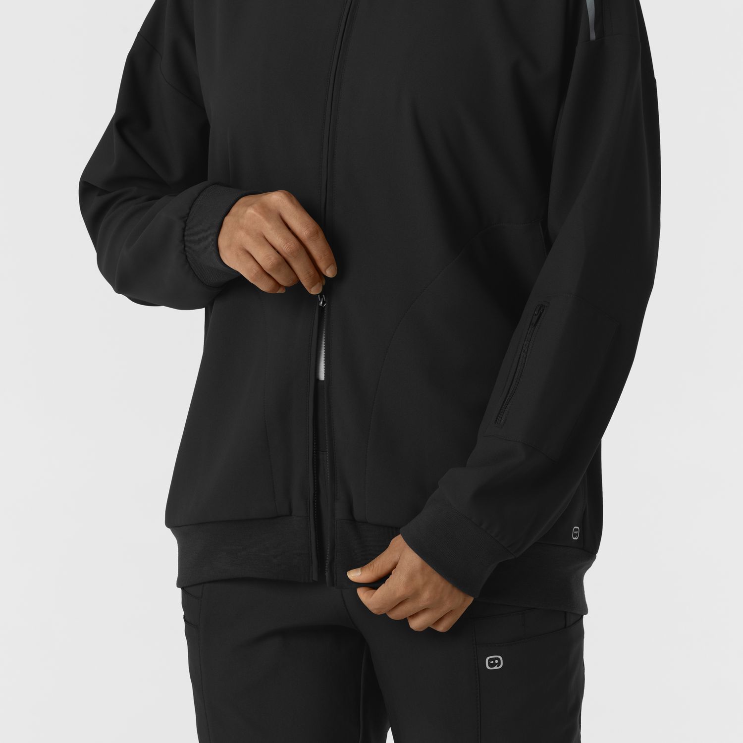 Felpa donna 8066 bomber zip black