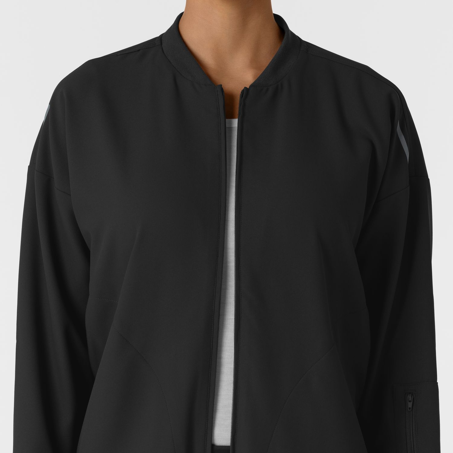 Felpa donna 8066 bomber zip black