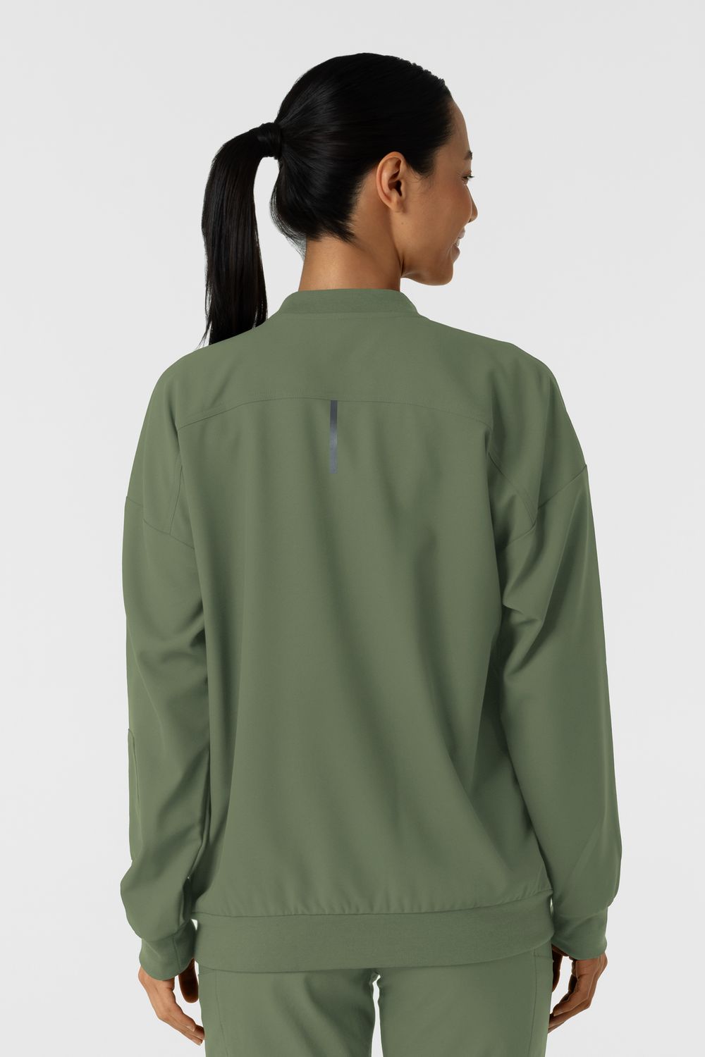 Felpa donna 8066 bomber zip olive