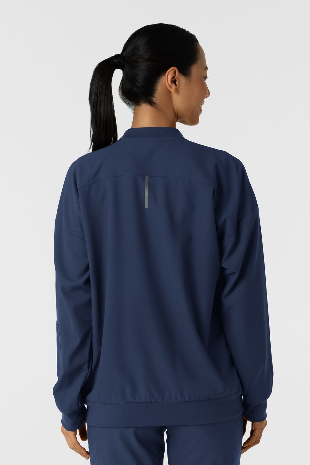 Felpa donna 8066 bomber zip navy blue