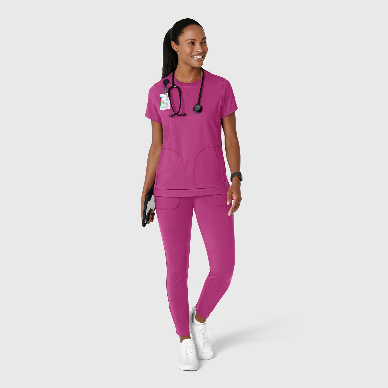 Casacca donna 6359 girocollo raspberry