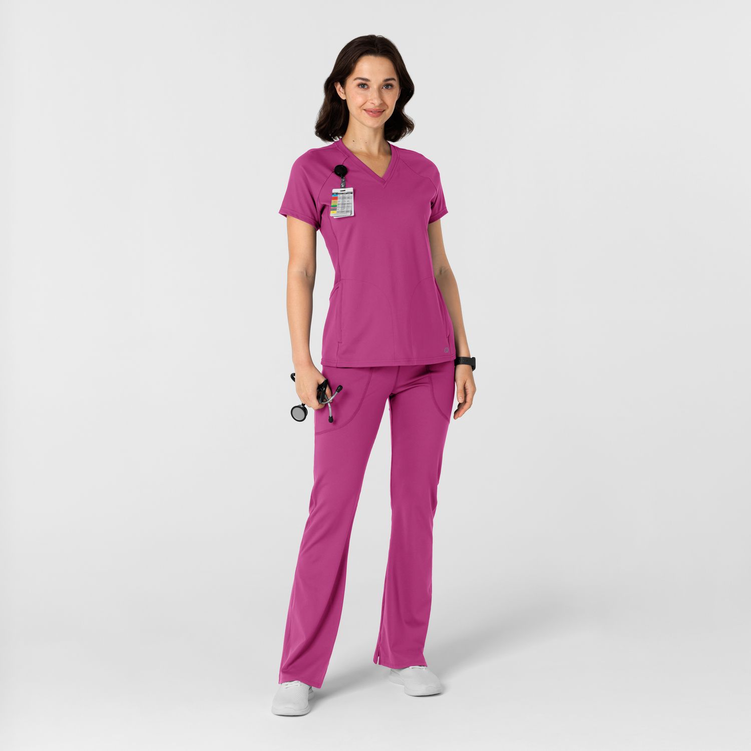 Pantalone donna 5459 yoga svasato raspberry