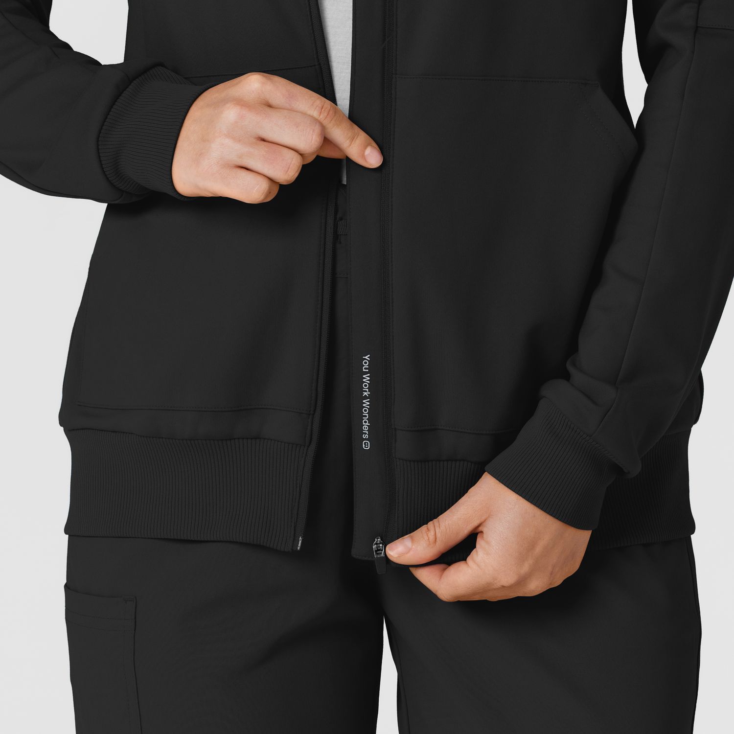 Felpa donna 8159 zip e cappuccio black